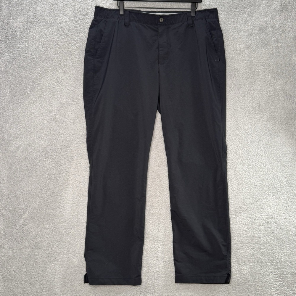 Under Armour Mens Golf Pants Black Loose Fit 40/32 Performance Trousers